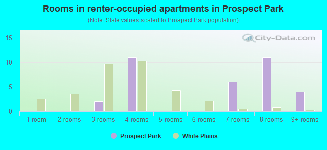 Rooms in renter-occupied apartments in Prospect Park
