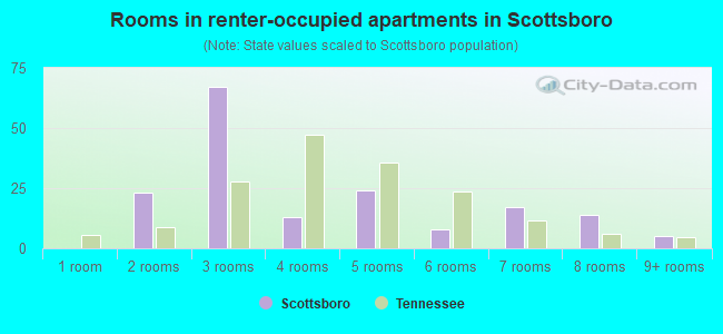 Rooms in renter-occupied apartments in Scottsboro