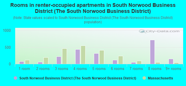 Rooms in renter-occupied apartments in South Norwood Business District (The South Norwood Business District)