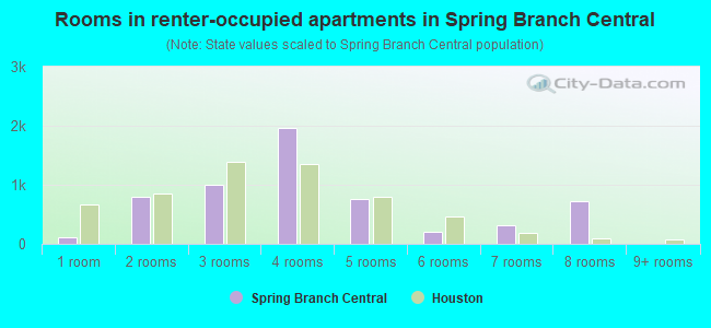 Rooms in renter-occupied apartments in Spring Branch Central
