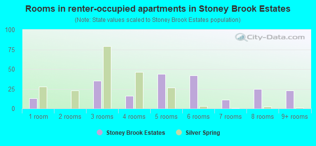 Rooms in renter-occupied apartments in Stoney Brook Estates