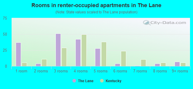 Rooms in renter-occupied apartments in The Lane