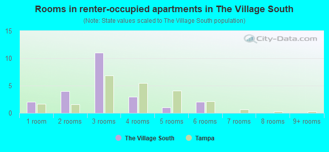 Rooms in renter-occupied apartments in The Village South