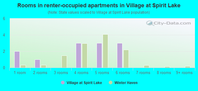 Rooms in renter-occupied apartments in Village at Spirit Lake