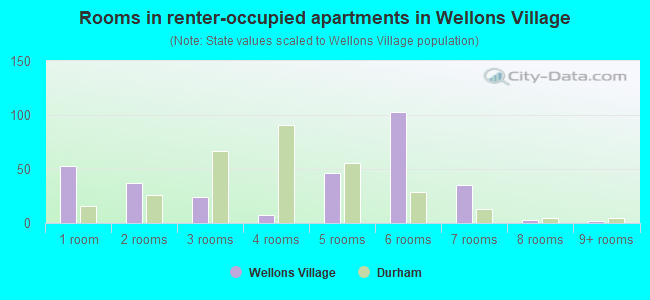 Rooms in renter-occupied apartments in Wellons Village