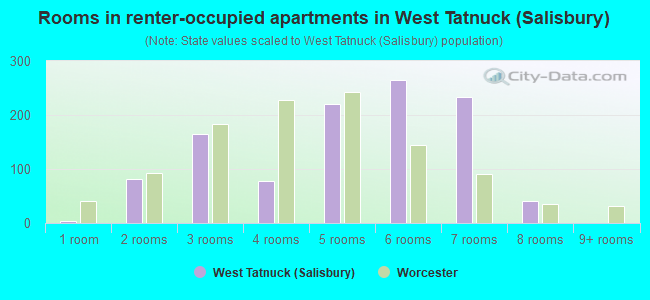 Rooms in renter-occupied apartments in West Tatnuck (Salisbury)