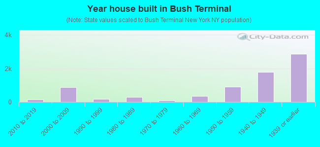 Year house built in Bush Terminal