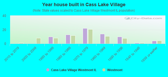 Year house built in Cass Lake Village