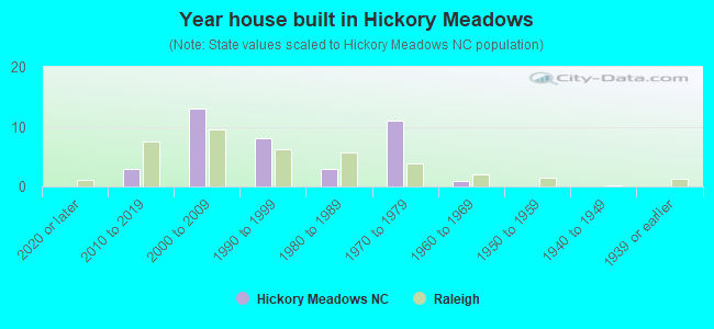 Year house built in Hickory Meadows