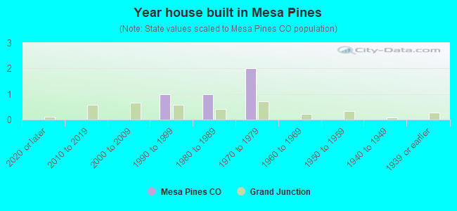 Year house built in Mesa Pines