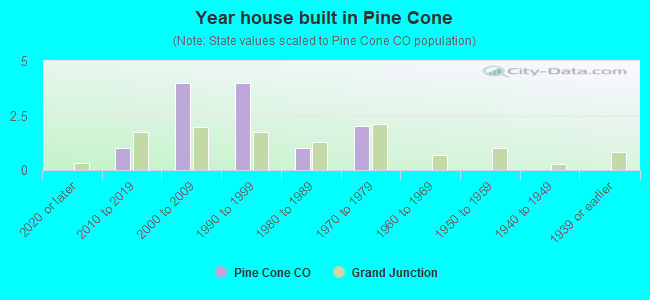 Year house built in Pine Cone
