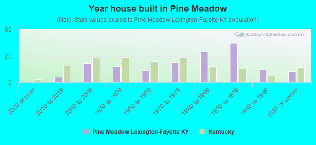 Year house built in Pine Meadow