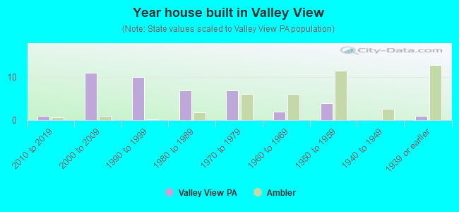 Year house built in Valley View