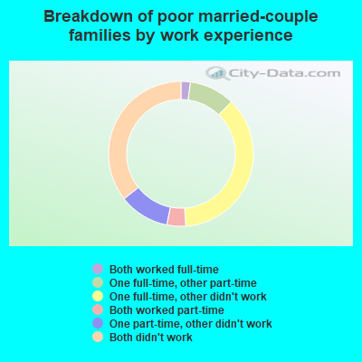 Breakdown of poor married-couple families by work experience