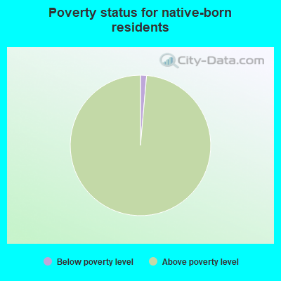 Poverty status for native-born residents