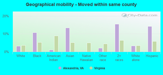 Geographical mobility -  Moved within same county