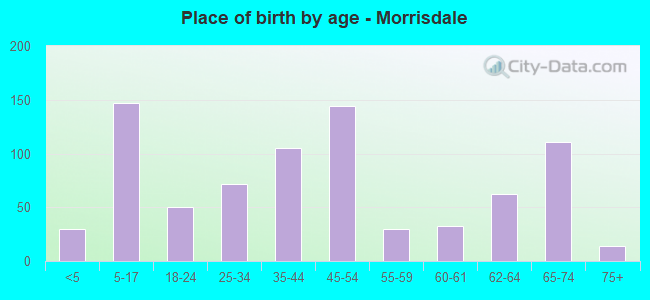 Place of birth by age -  Morrisdale