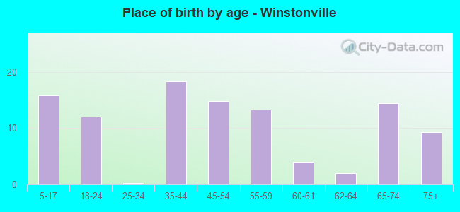 Place of birth by age -  Winstonville