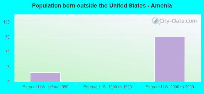 Population born outside the United States - Amenia