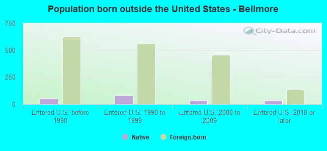 Population born outside the United States - Bellmore