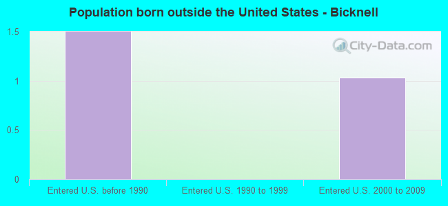 Population born outside the United States - Bicknell