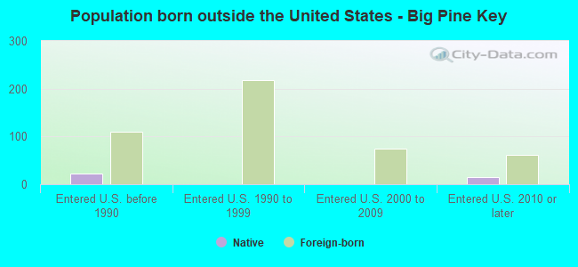 Population born outside the United States - Big Pine Key