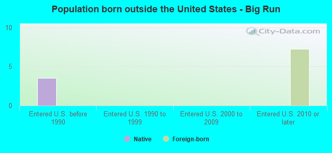 Population born outside the United States - Big Run
