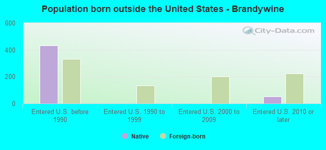 Population born outside the United States - Brandywine