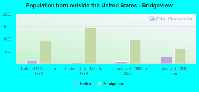 Population born outside the United States - Bridgeview