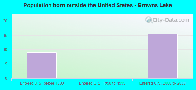 Population born outside the United States - Browns Lake