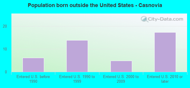Population born outside the United States - Casnovia