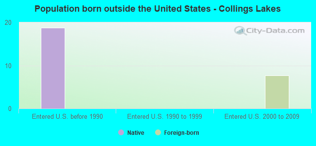 Population born outside the United States - Collings Lakes