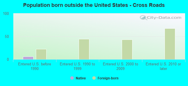 Population born outside the United States - Cross Roads