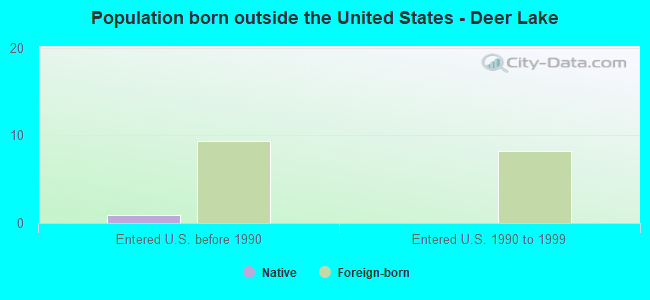 Population born outside the United States - Deer Lake