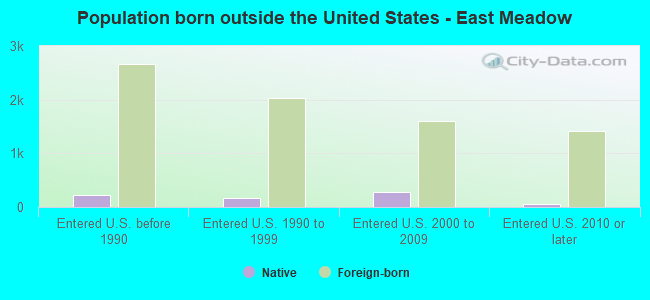 Population born outside the United States - East Meadow