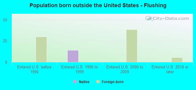 Population born outside the United States - Flushing