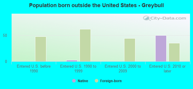 Population born outside the United States - Greybull