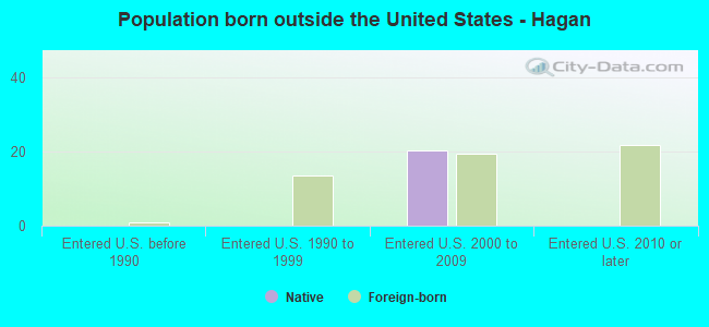 Population born outside the United States - Hagan