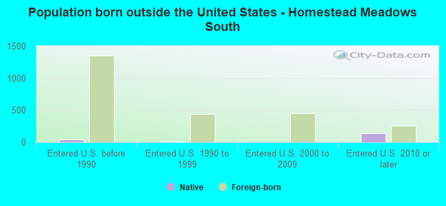 Population born outside the United States - Homestead Meadows South