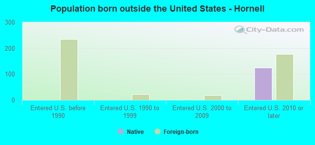 Population born outside the United States - Hornell