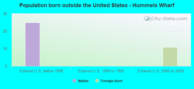 Population born outside the United States - Hummels Wharf