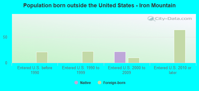 Population born outside the United States - Iron Mountain