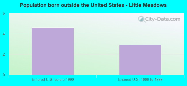 Population born outside the United States - Little Meadows