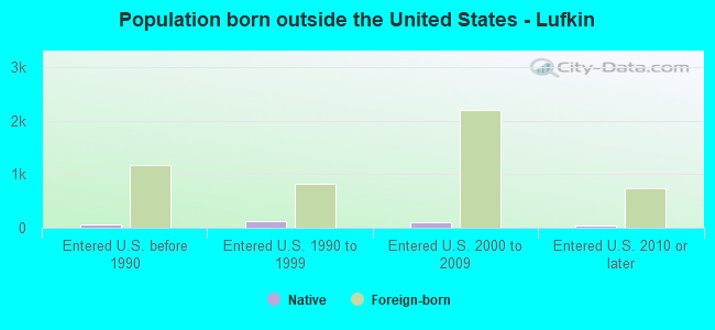 Population born outside the United States - Lufkin