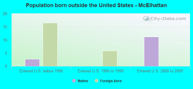 Population born outside the United States - McElhattan