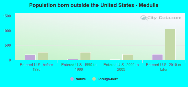 Population born outside the United States - Medulla