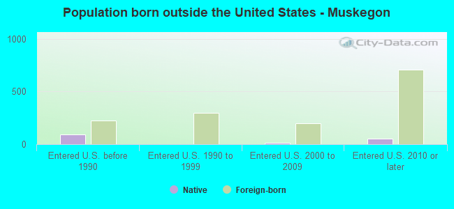 Population born outside the United States - Muskegon