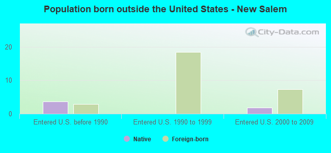 Population born outside the United States - New Salem