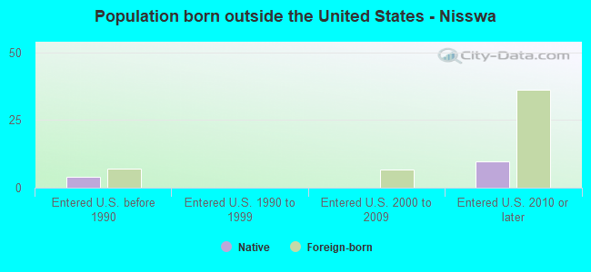 Population born outside the United States - Nisswa
