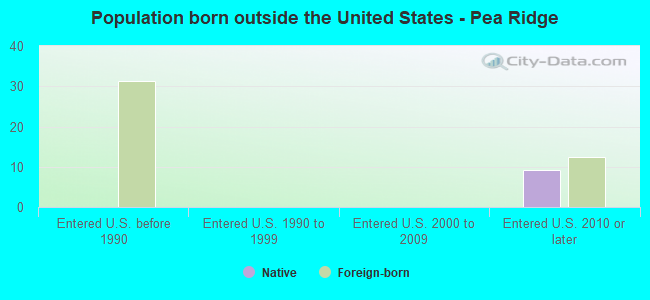 Population born outside the United States - Pea Ridge